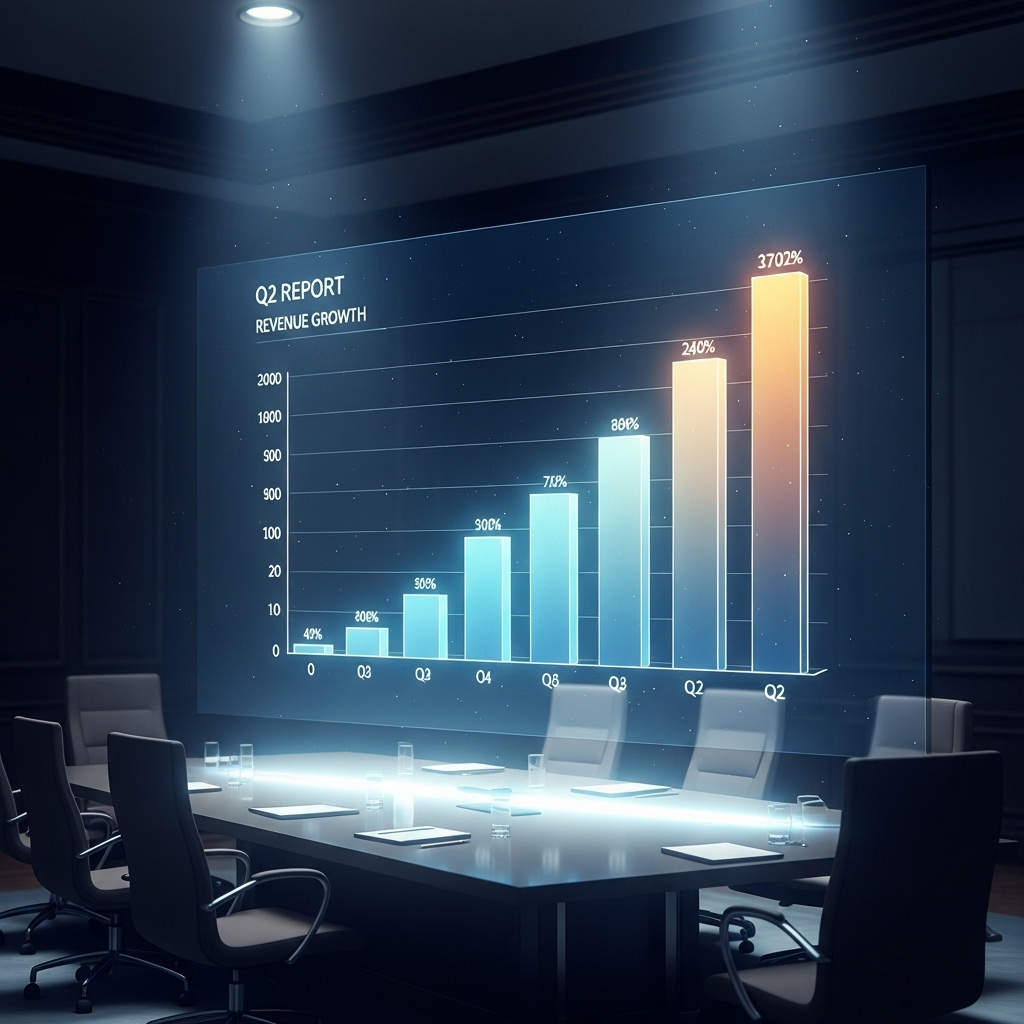 Strong Q2 Report: 5 Key Takeaways for Investors in 2024 2 A bar chart showing impressive revenue growth figures from the strong q2 report.