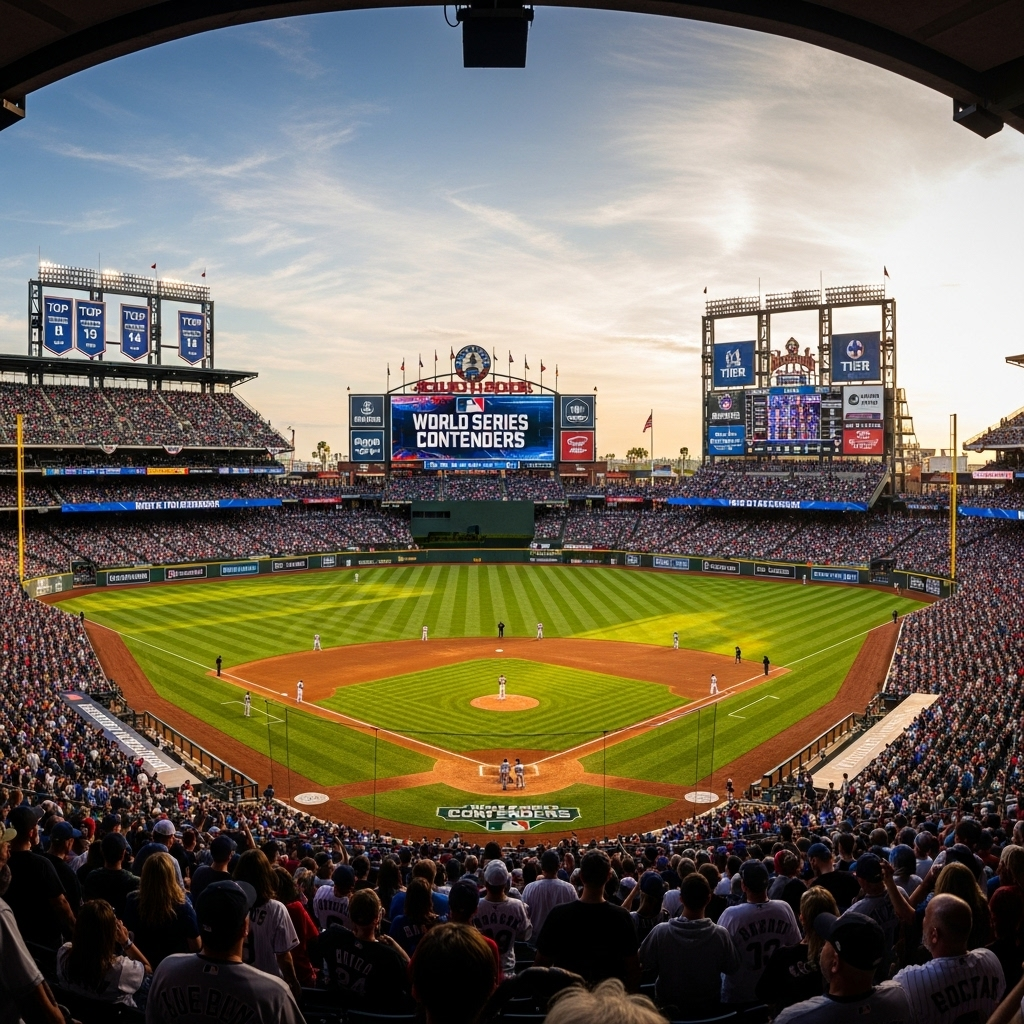 14 contenders: Ranking the top World Series favorites 2 A baseball stadium packed with fans, representing the top tier of the 14 contenders for the World Series.