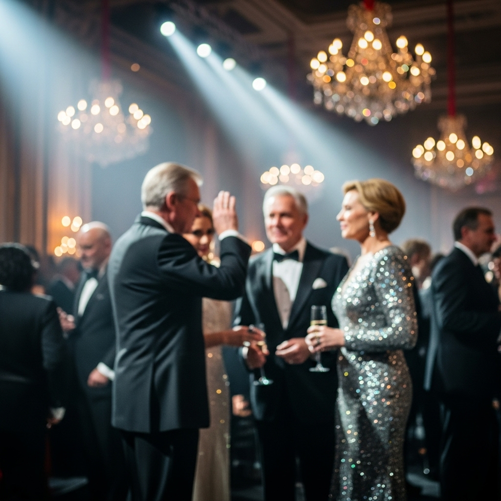 Fresh Questions: 5 Things the UK PM Knew About Epstein 4 A blurred photo from a high-society event, raising fresh questions about social circles and powerful figures.