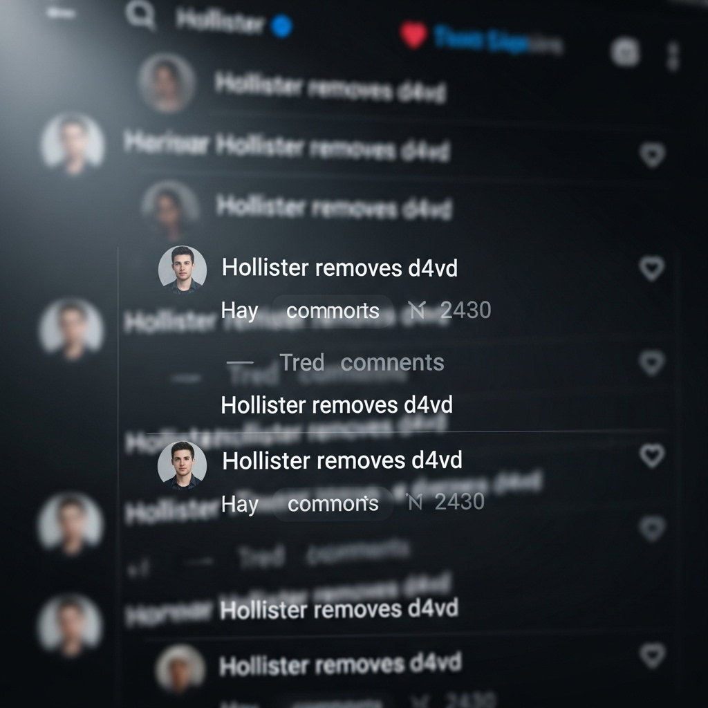 hollister remove singer d4vd: 2 Brands Act Amid Probe 2 A blurred screenshot of social media comments discussing the decision to hollister remove singer d4vd.