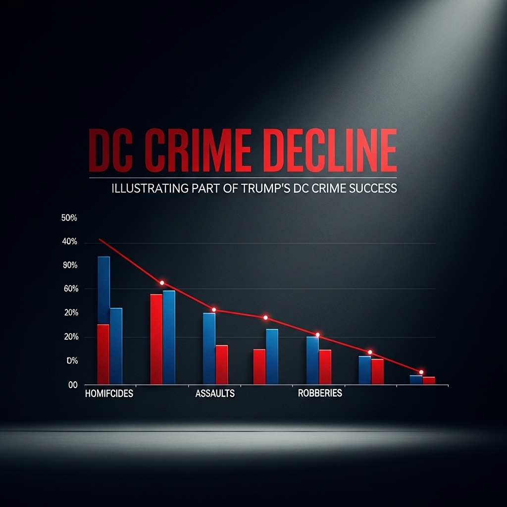 Trump's DC Crime Success: 5 Lessons for Chicago's Crisis 3 A chart showing a decline in specific crimes, illustrating part of Trump's DC crime success.