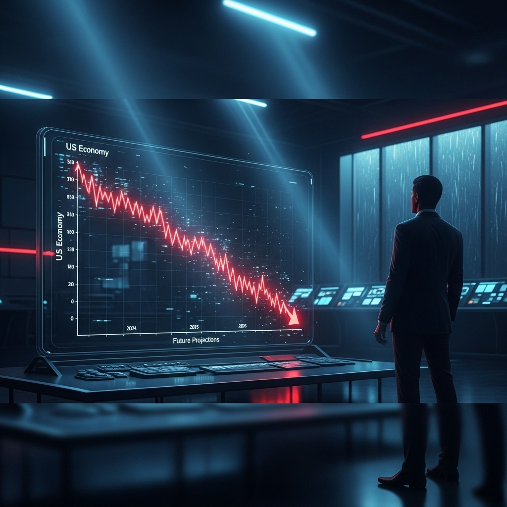 US Future: 1 CEO Warns of a Weakening Economy Ahead 2 A chart showing downward economic trends, indicating a challenging us future.