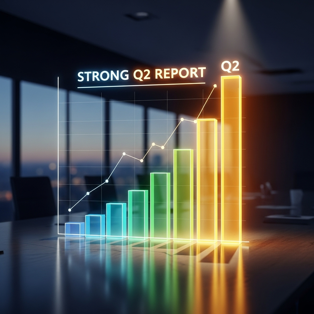 Strong Q2 Report: 5 Key Takeaways for Investors 2 A chart showing significant revenue growth highlighted in the strong q2 report.