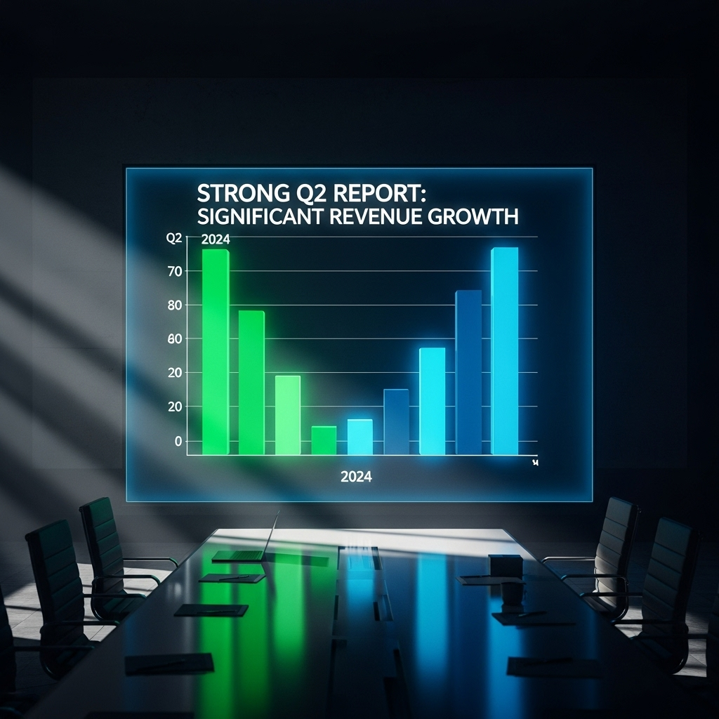 Strong Q2 Report: 7 Key Highlights for Investors in 2024 2 A chart showing significant revenue growth highlighted in the strong q2 report for 2024.