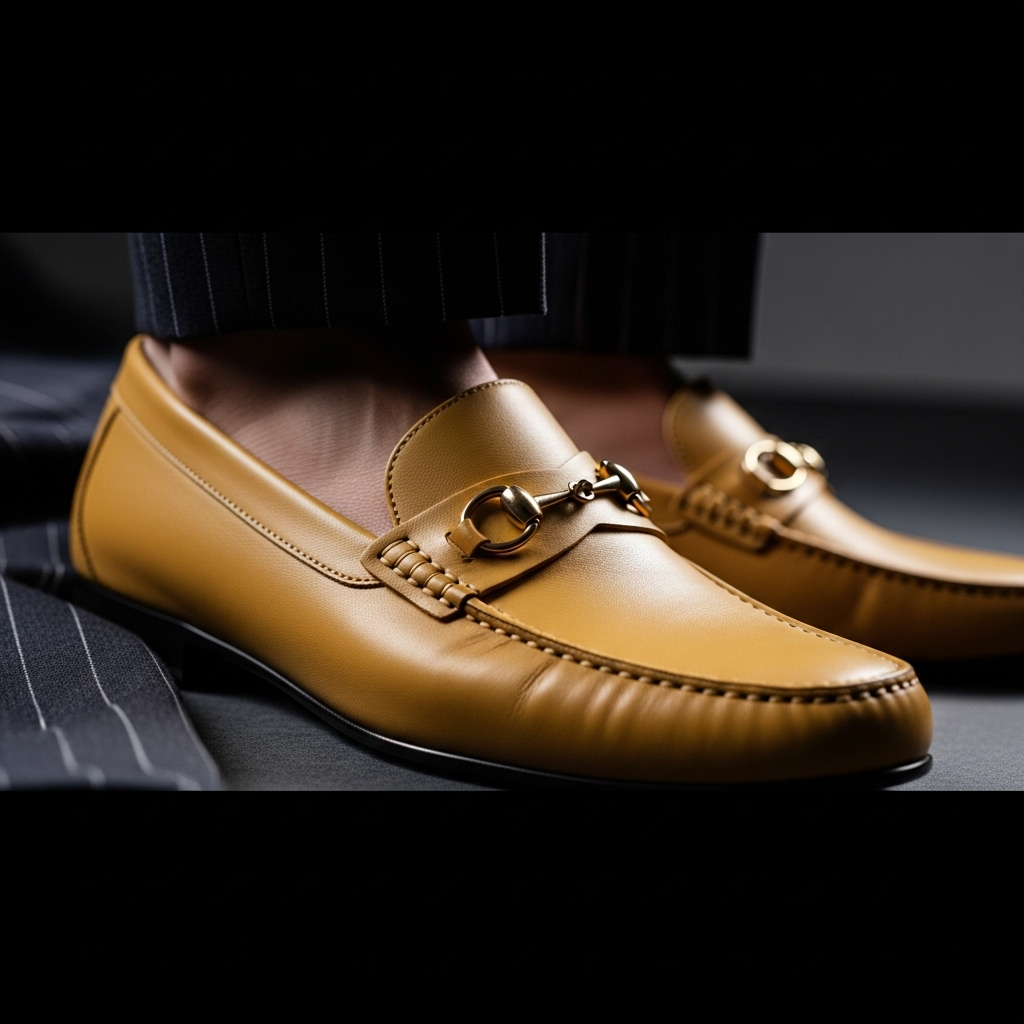 Chrissy Teigen's 1 New Look: The Butter Yellow Loafer 3 A close-up shot of the butter yellow loafers Chrissy Teigen was spotted wearing with her tailored outfit.