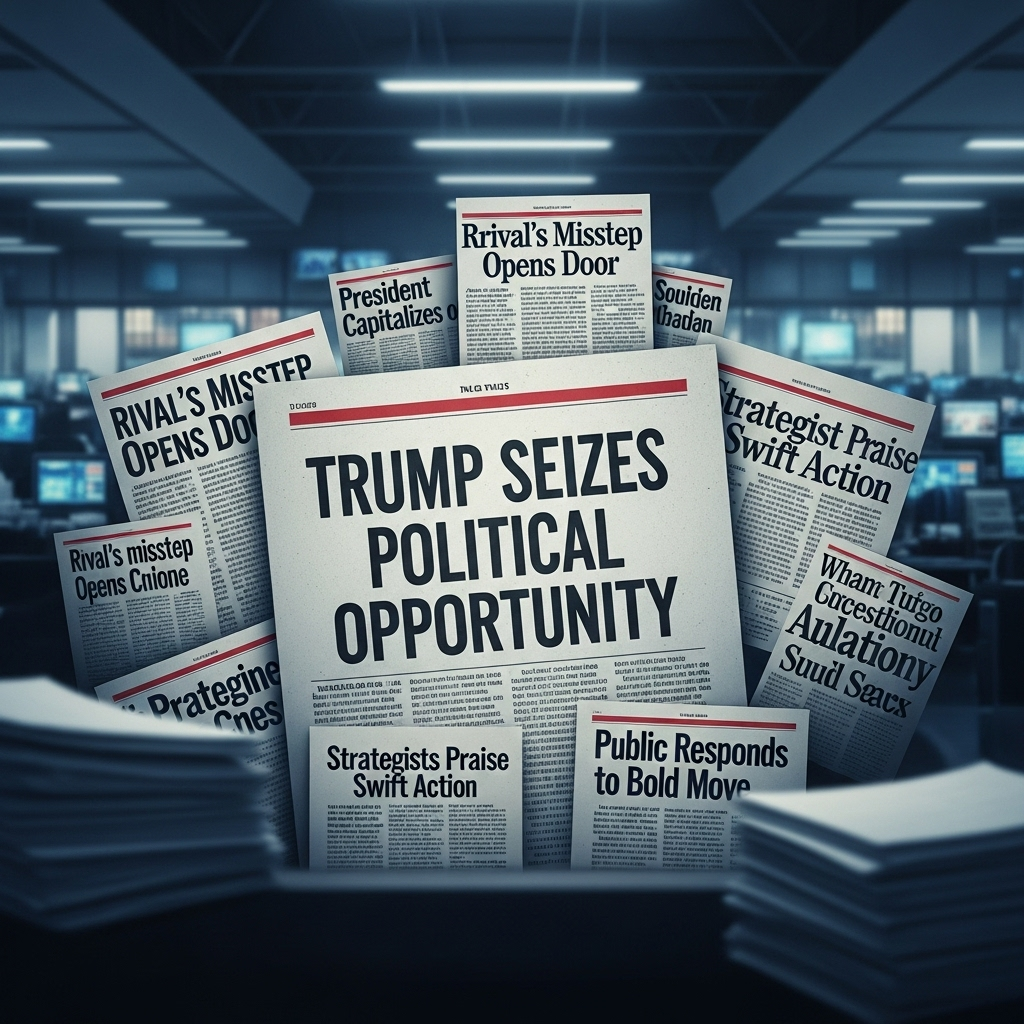 Trump Seize on New Report: 2 Republicans Demand Answers 4 A collage of news headlines where reports show Trump seize on a political opportunity.