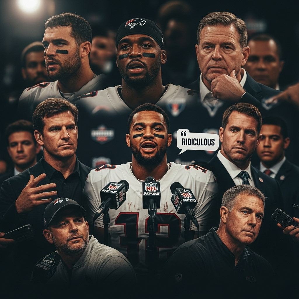 NFL's 'Ridiculous' Kickoff Rule: Trump Blasts 2025 Change 4 A collage of NFL players and coaches discussing the nfl's 'ridiculous' kickoff rule during a press conference.