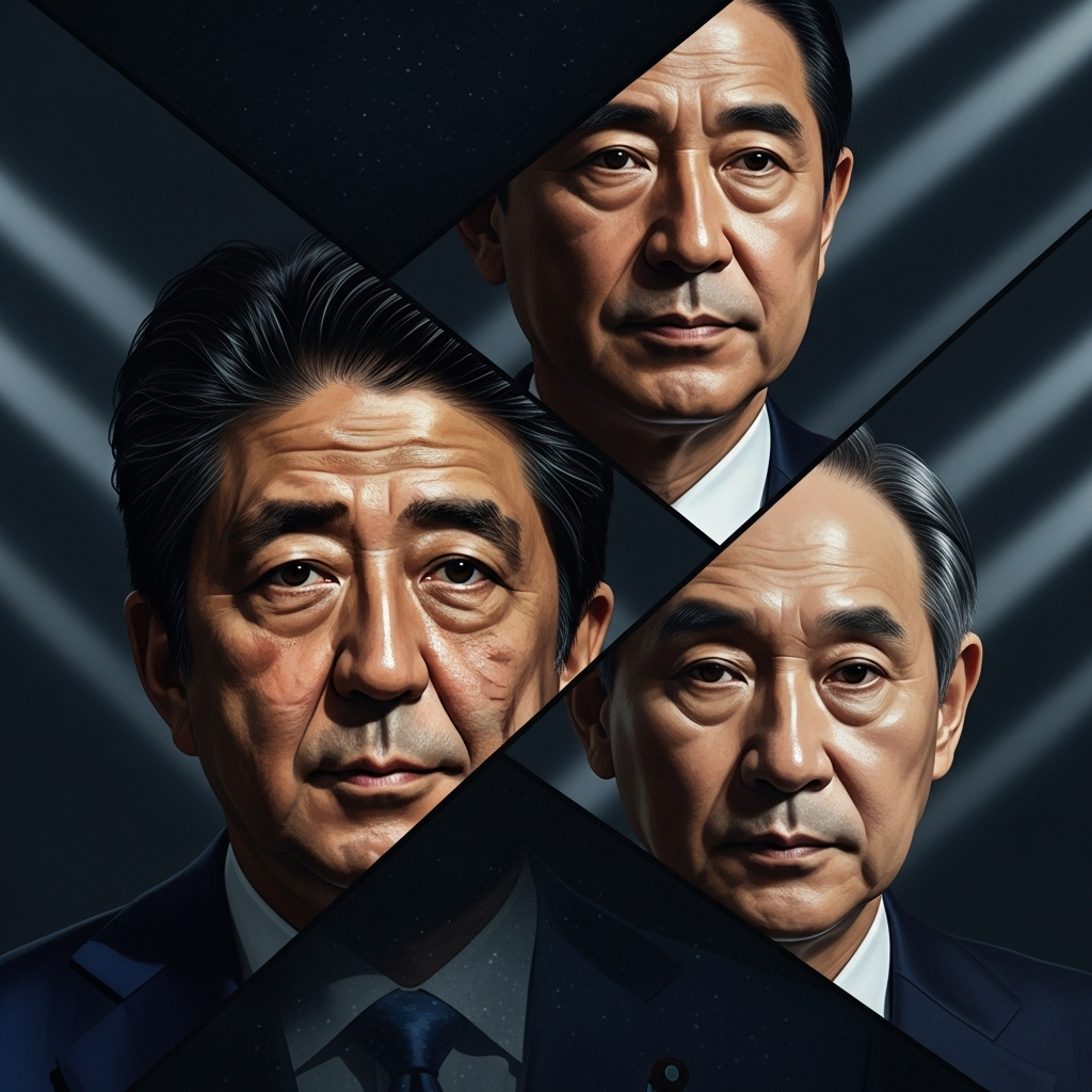 three pms in 4 years: who is next to lead Japan? 2 A collage showing the faces of Japan's recent three pms: Shinzo Abe, Yoshihide Suga, and Fumio Kishida.