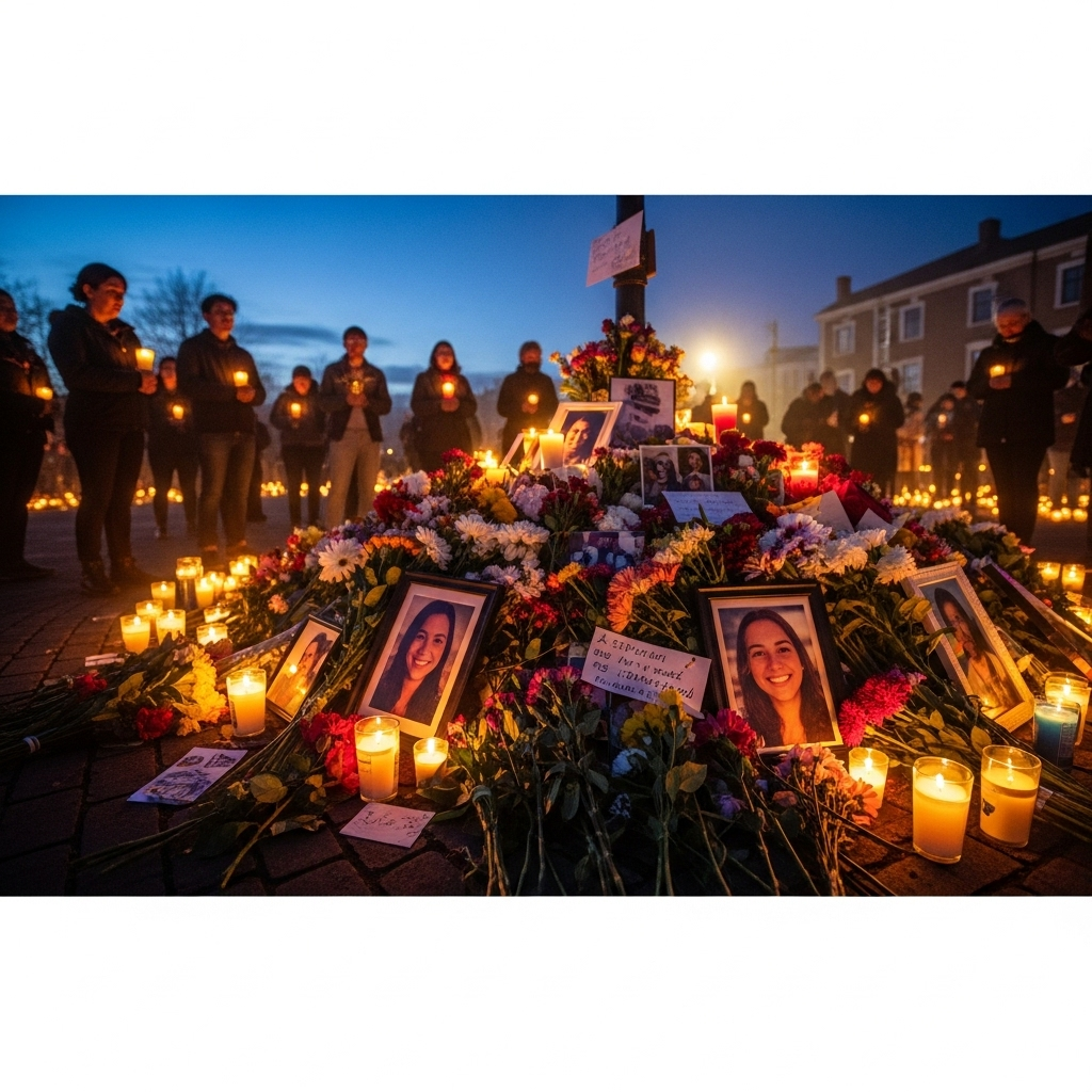 retired college professor’s killing: Suspect’s 1 Prior Arrest 2 A community memorial with flowers and candles for the victim of the retired college professor’s killing.