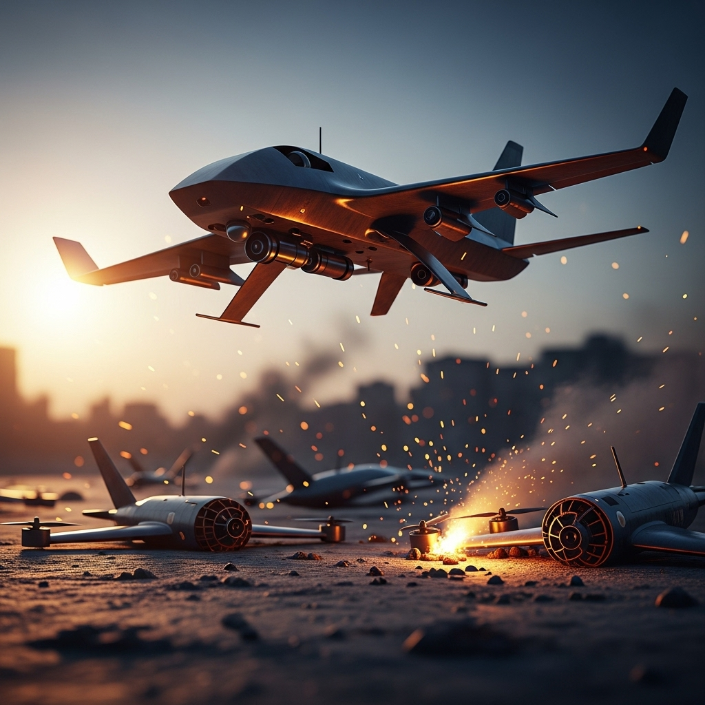 Downed Drones: 2 Incidents in Poland & Gaza Attack Claims 4 A conceptual image of a suicide drone, representing the type claimed in the Gaza attack, resulting in downed drones.