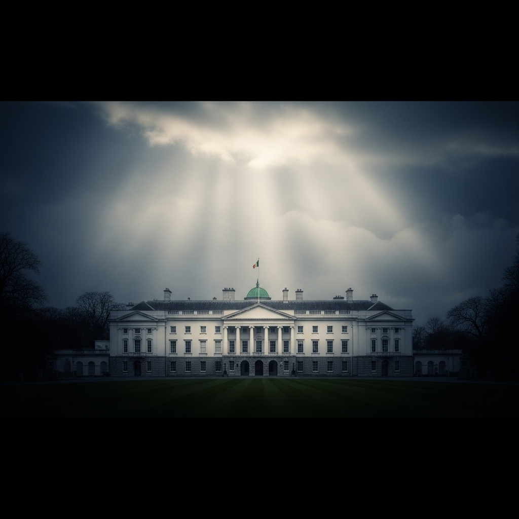irish president: Conor McGregor Ends 2024 Campaign Bid 2 A conceptual image of the Áras an Uachtaráin, home of the irish president.