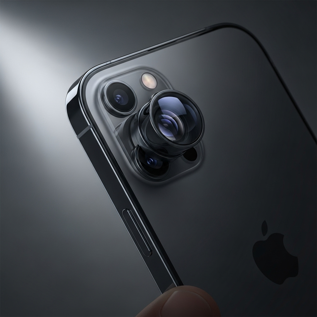 iPhone 17 Pro: 4 Features to Kill the Vlogging Camera 2 A conceptual image showing the periscope front-facing lens on the iPhone 17 Pro.