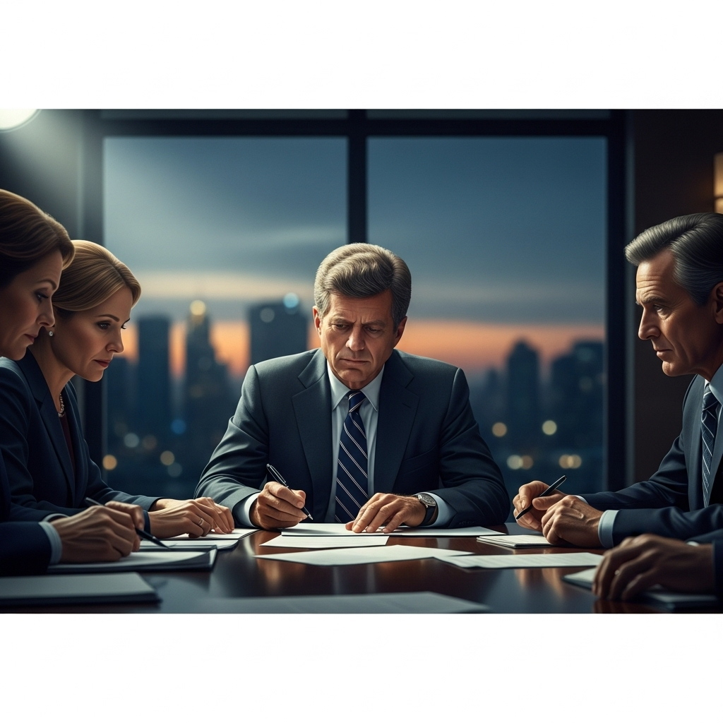 RFK Jr. Slams Biden's 2024 'Speed Over Safety' Policy 1 A concerned-looking rfk jr. reviewing documents with his team.