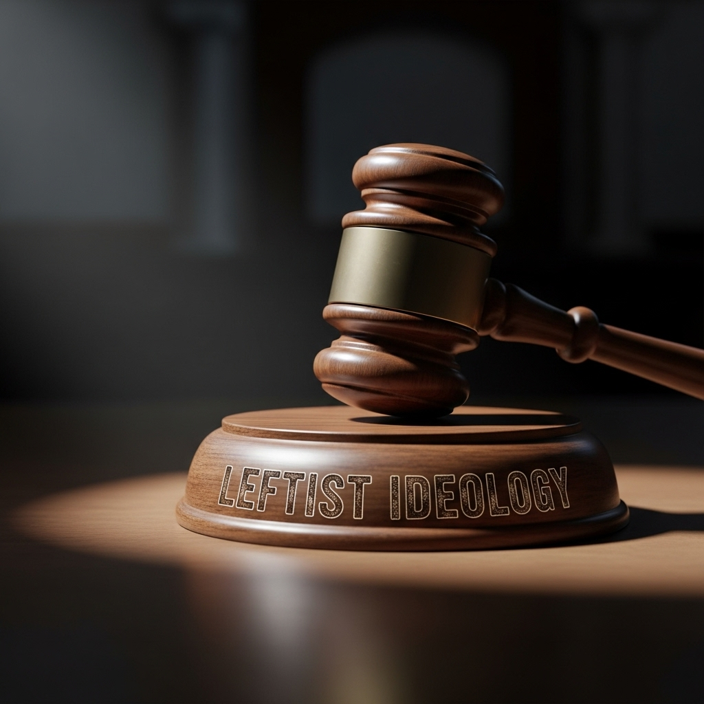 ‘leftist ideology' Linked to 1 Suspect in Kirk's Murder 4 A courthouse gavel on a sound block, representing the legal proceedings and the debate over the role of the suspect's ‘leftist ideology'.