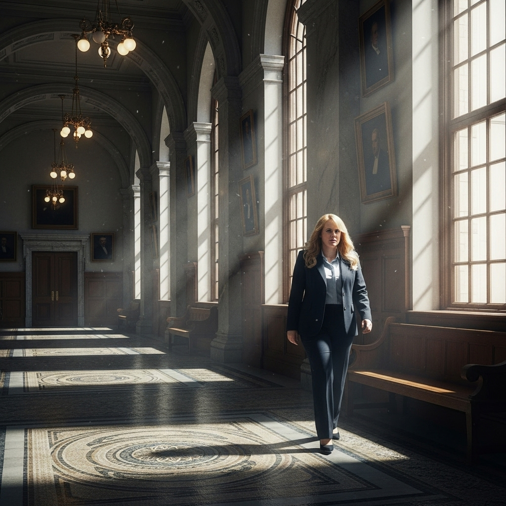 Rebel Wilson Faces 1 New Lawsuit in 'The Deb' Legal Battle 4 A courthouse hallway, representing the legal proceedings Rebel Wilson is facing.