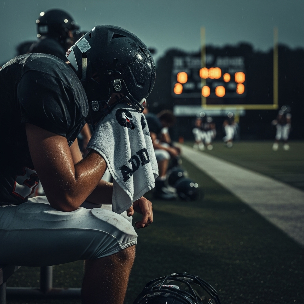 Upset Loss: Florida Legend Slams 3 'Stupid' Behaviors 2 A dejected football player on the sidelines after a critical mistake during an upset loss.