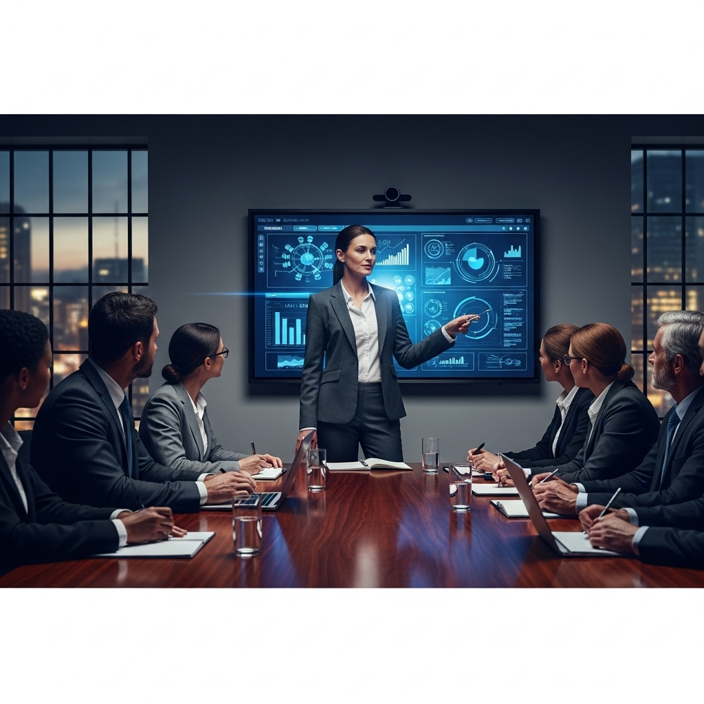 Deputy Chief Executive Officer Role: 7 Key Functions 2 A deputy chief executive officer in a boardroom meeting, illustrating the strategic deputy chief executive officer role.