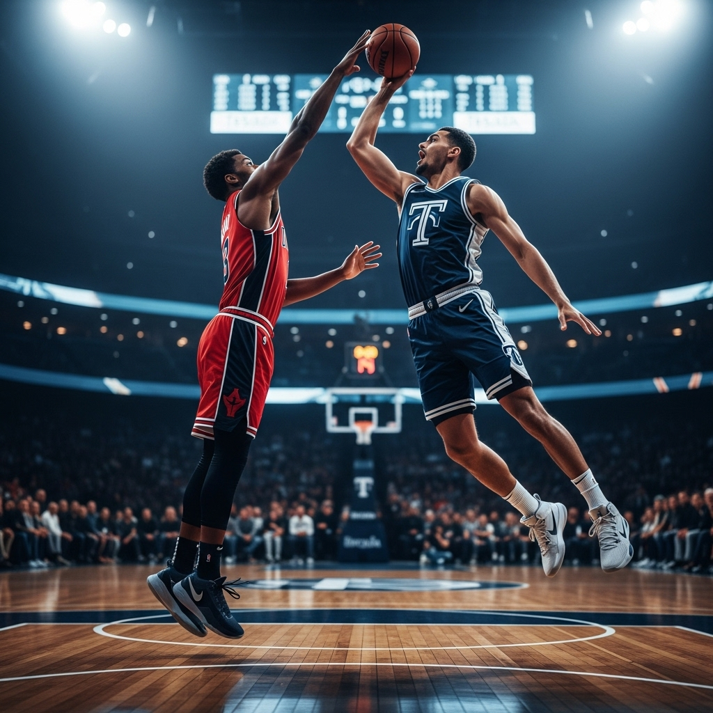 His Ridiculous Highlight Reel: 5 Catches by Isaac TeSlaa 3 A diagram showing TeSlaa's jump ball win, a core part of his ridiculous highlight reel.