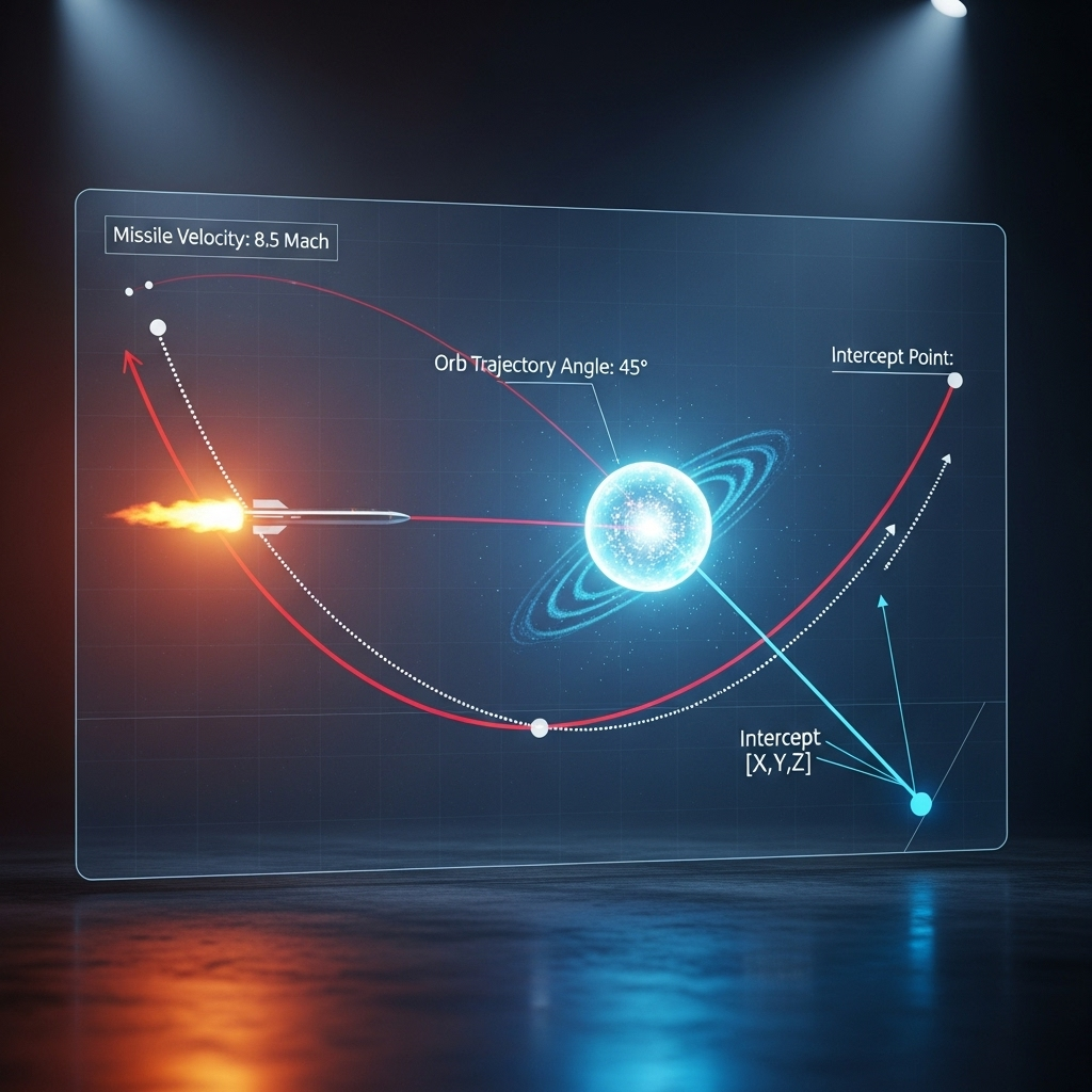 Mystery Orb: 1 New UFO Video Shows US Missile Fired 4 A diagram showing the trajectory of the missile and the intercepting mystery orb