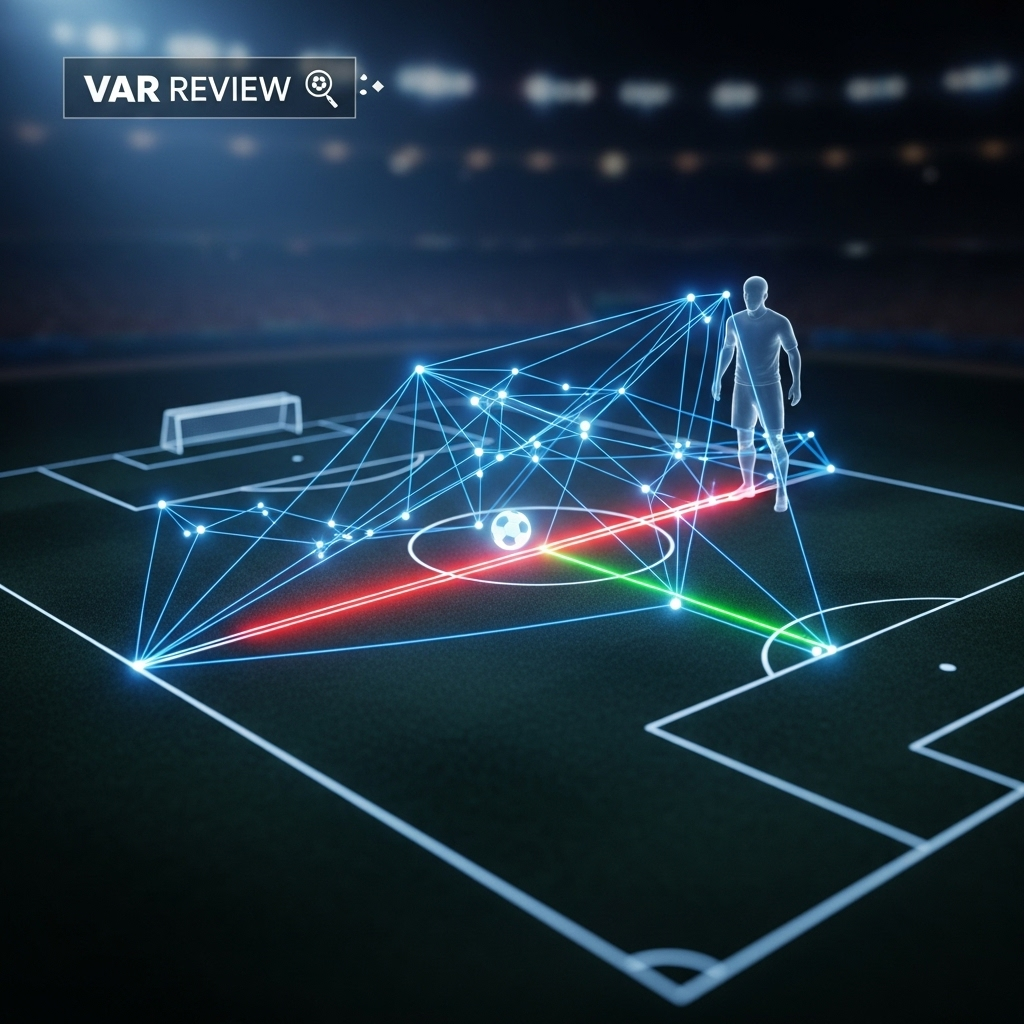 world cup onside/offside: 2 big stories for USMNT & Messi 2 A digital graphic showing a player's position during a world cup onside/offside review.