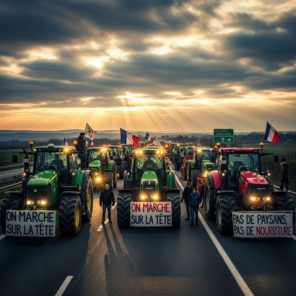 'block everything' protests: Hundreds arrested in France 2 A dramatic scene from the 'block everything' protests showing tractors blocking a major highway in France.
