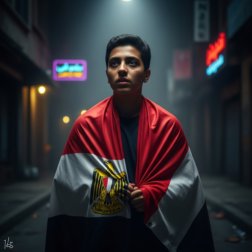 World Cup Spot: 1 Missed Chance for Egypt, Marmoush Hurt 4 A fan holds an Egyptian flag, contemplating the difficult road ahead for a world cup spot.