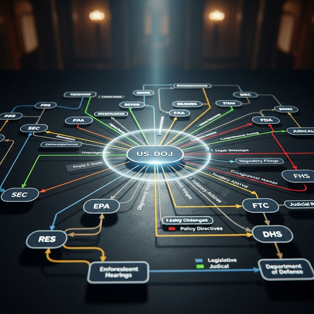 US DOJ Asks Court for 1 Emergency Ruling on Fed Board 4 A flowchart showing the complex structure of federal oversight, which the US DOJ is trying to protect through its court filing.