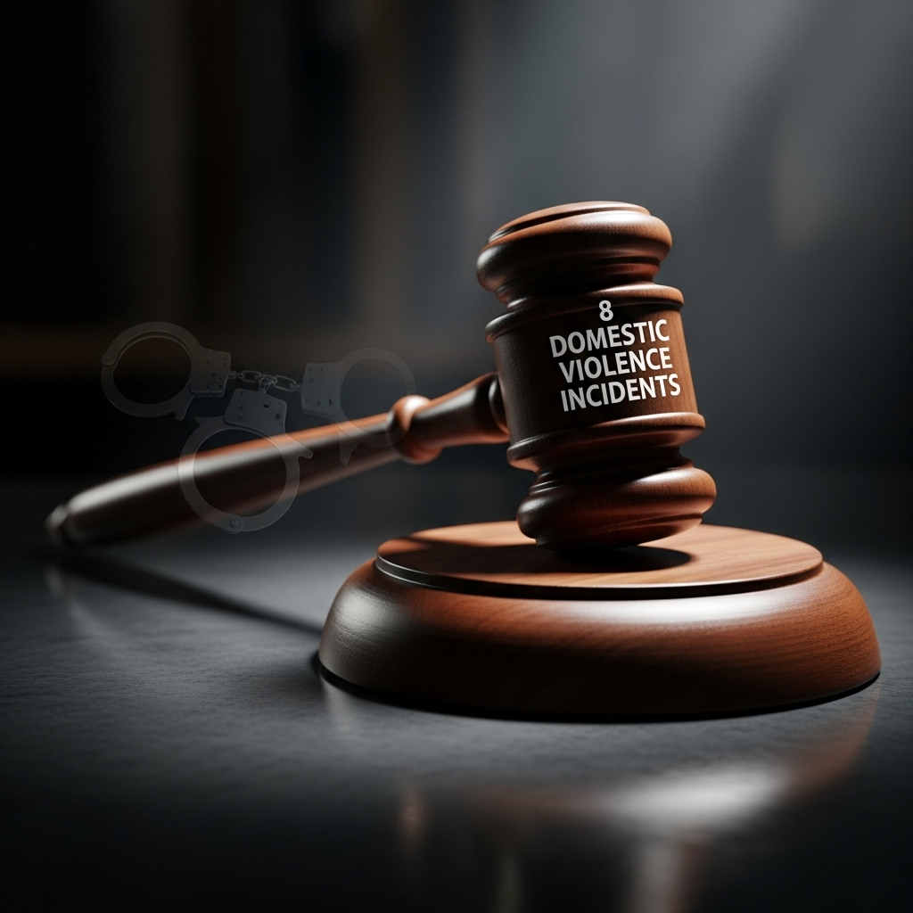 8 domestic violence incidents alleged against Tyreek Hill 3 A gavel on a sound block representing the legal consequences of the 8 domestic violence incidents.