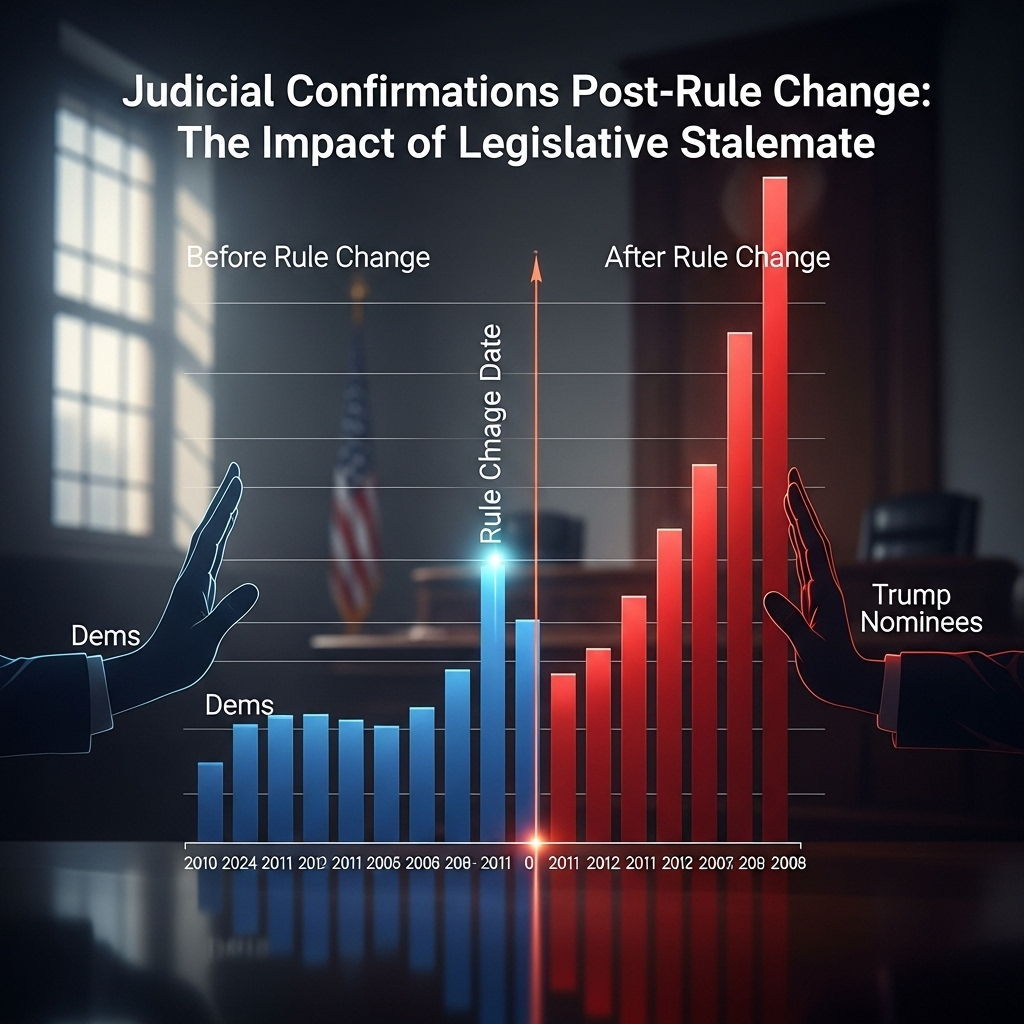 dems block trump nominees: GOP Changes Rules for 100s 3 A graphic chart showing the surge in judicial confirmations after the rule change, highlighting the impact of dems block trump nominees leading to this.