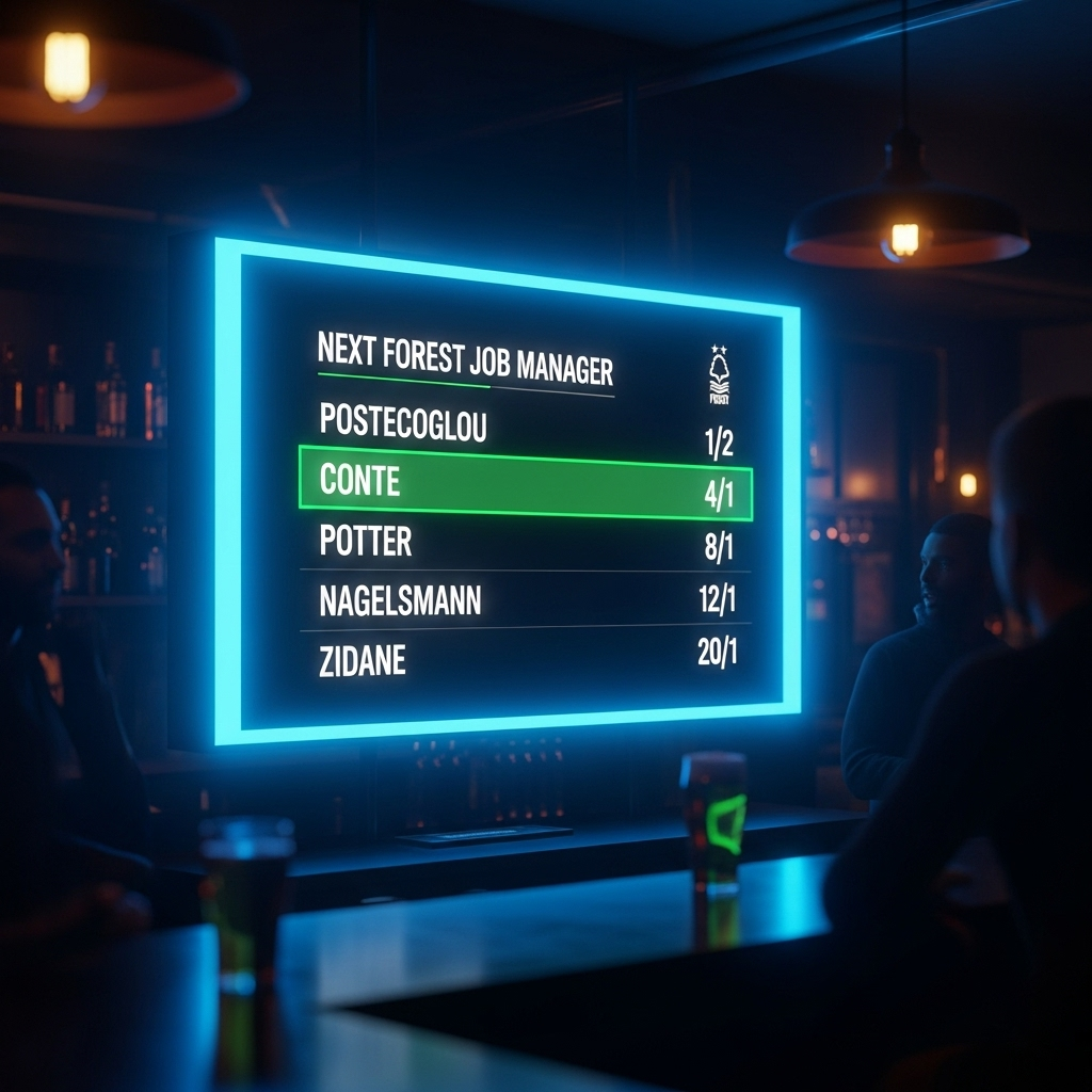 Forest Job: 5 Key Updates on Postecoglou's Move 4 A graphic of betting odds for the next person to get the forest job, with Postecoglou as the favorite.