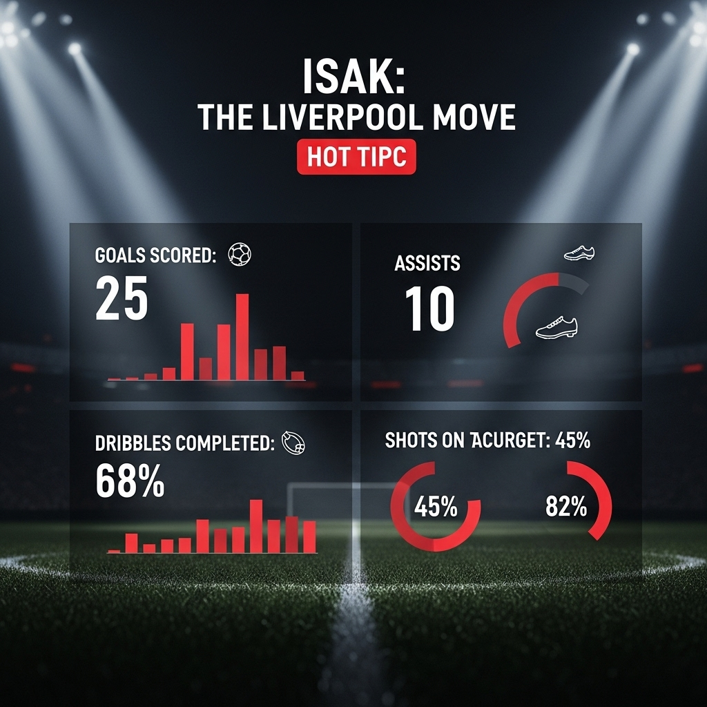 Liverpool Move: Isak's 1 Cryptic Comment on Transfer 4 A graphic showing Isak's impressive stats, highlighting why a Liverpool move is a hot topic.
