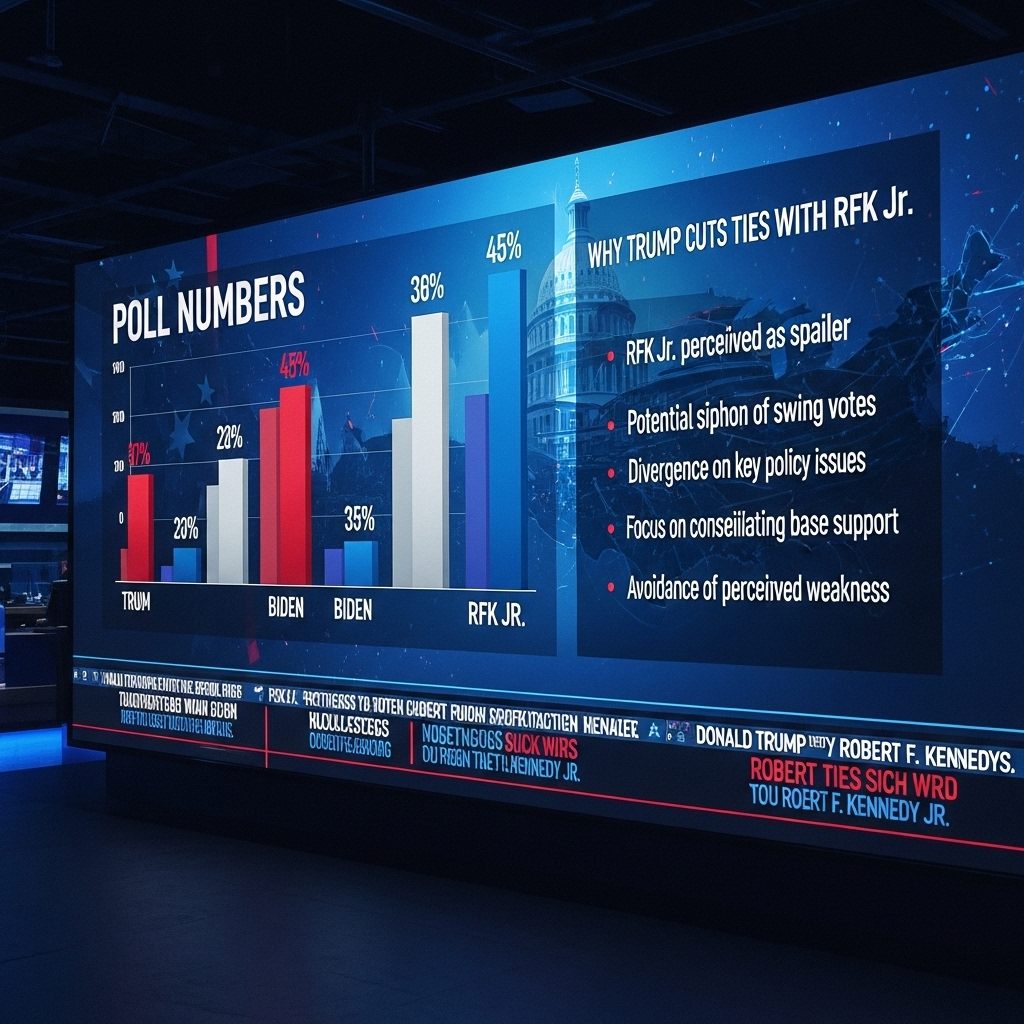 Trump Cuts Ties: 2 Reasons for the RFK Jr. Shakeup 2 A graphic showing poll numbers and why trump cuts ties with rfk jr.