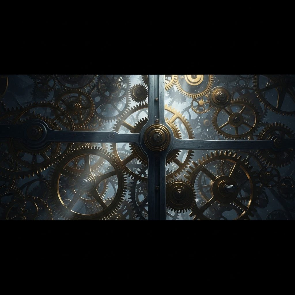 No One is Irreplaceable: 3 Lessons from the BBC Chief 2 A large, intricate clockwork mechanism with many gears, illustrating that no one single part is responsible for the entire operation.