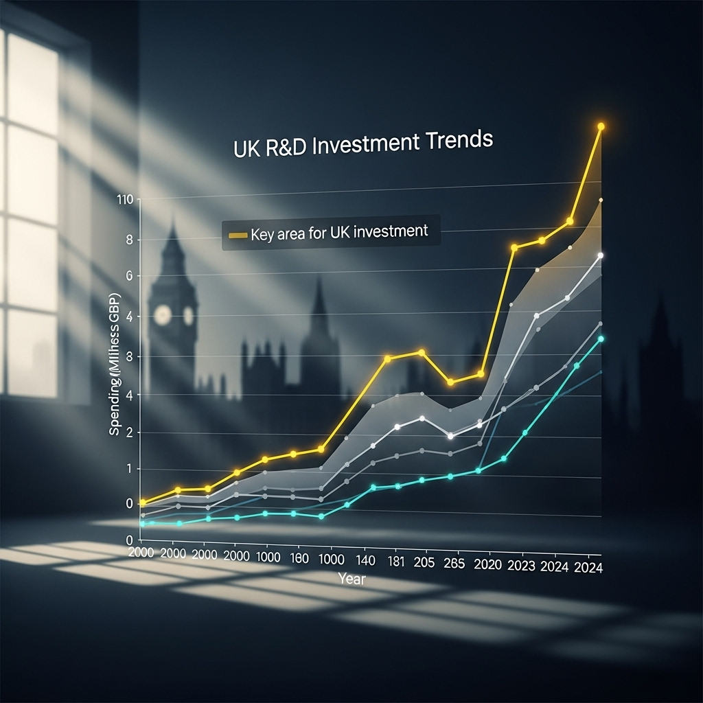 UK Investment: 5 Takeaways from the ABPI Report 2 A line graph showing R&D spending trends, demonstrating a key area for uk investment.
