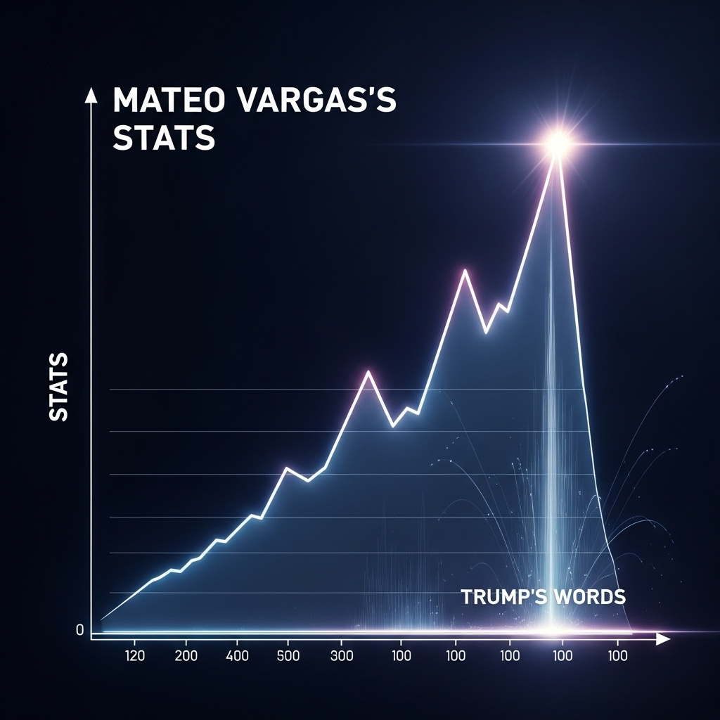 Trump's Words: 1 Yankees Star's MVP Surge After Praise 4 A line graph showing the dramatic upward spike in Mateo Vargas's stats, a visual representation of the effect of trump's words.