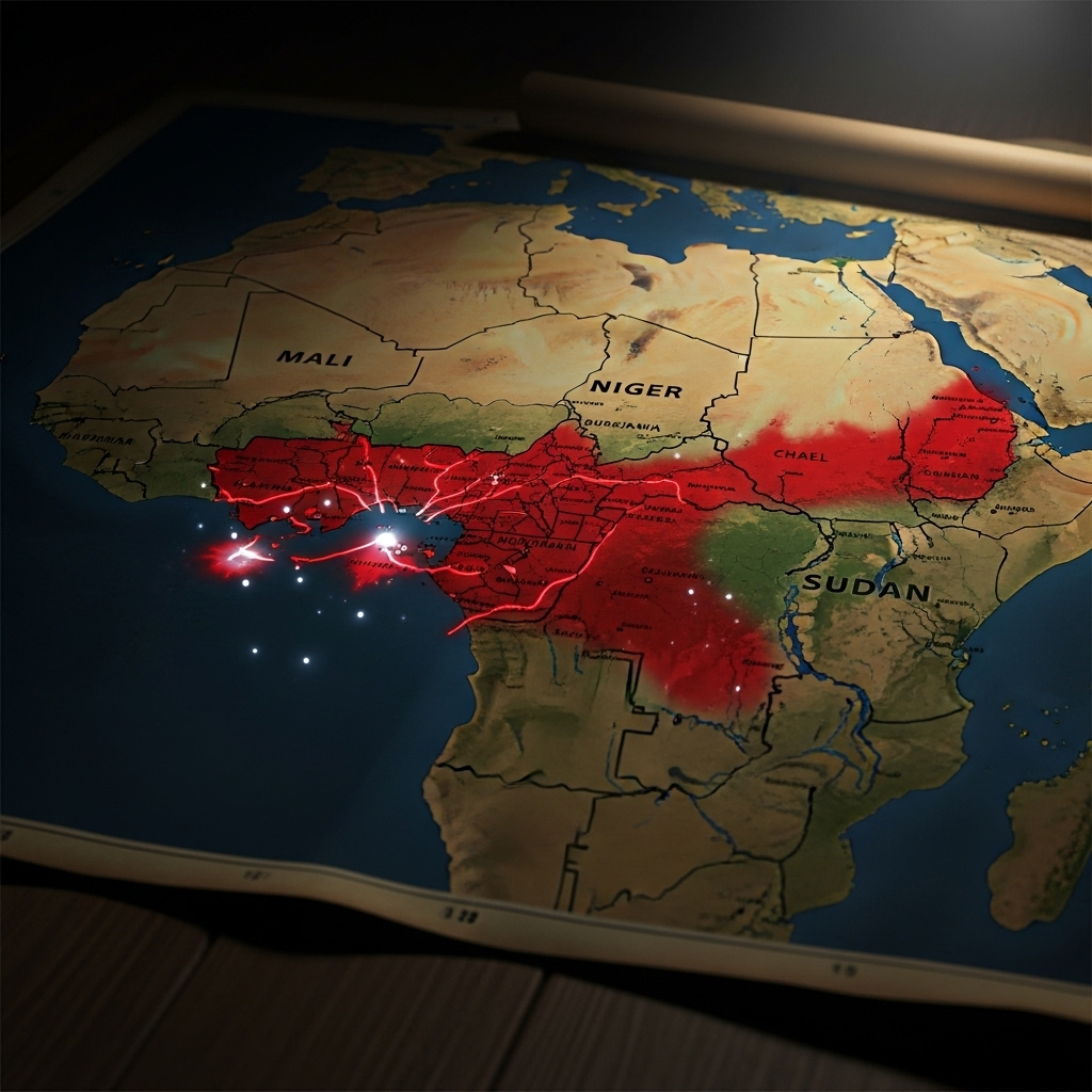 ISIS-Linked Terrorists Kill 20+ at Christian Funeral 3 A map of the Sahel region highlighting the area of operation for isis-linked terrorists.