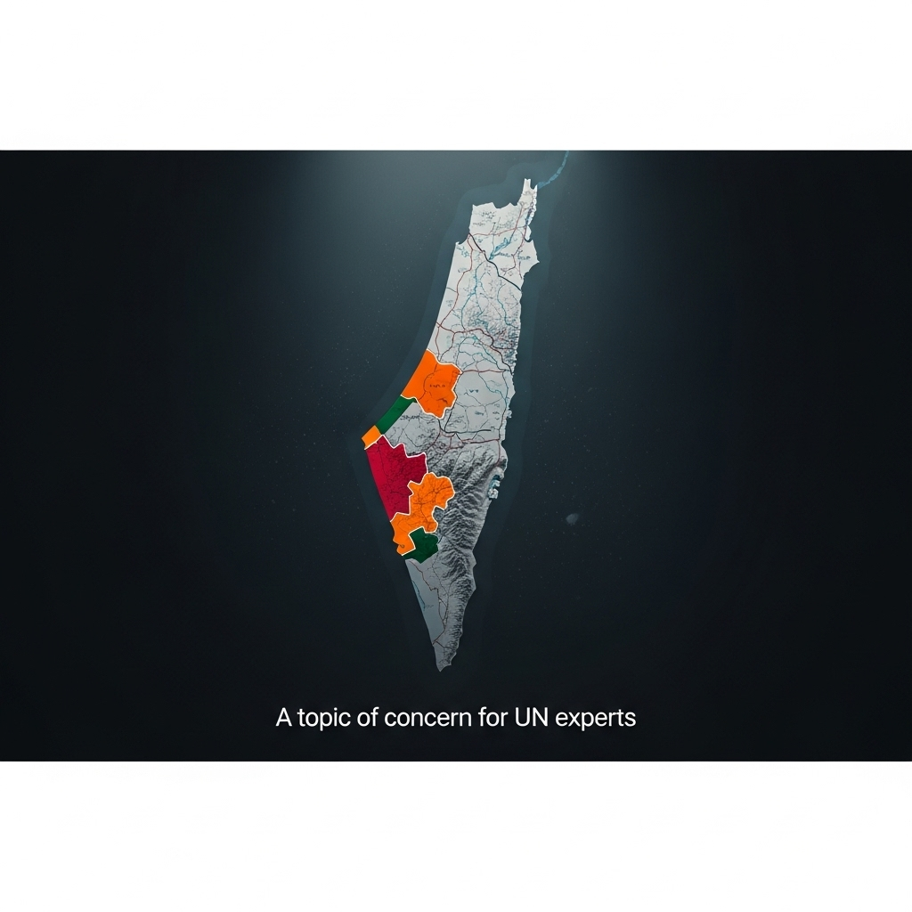 UN Experts: 1 Stern Warning on Palestinian Land Rights 3 A map of the West Bank highlighting fragmented Palestinian land, a topic of concern for the un experts.