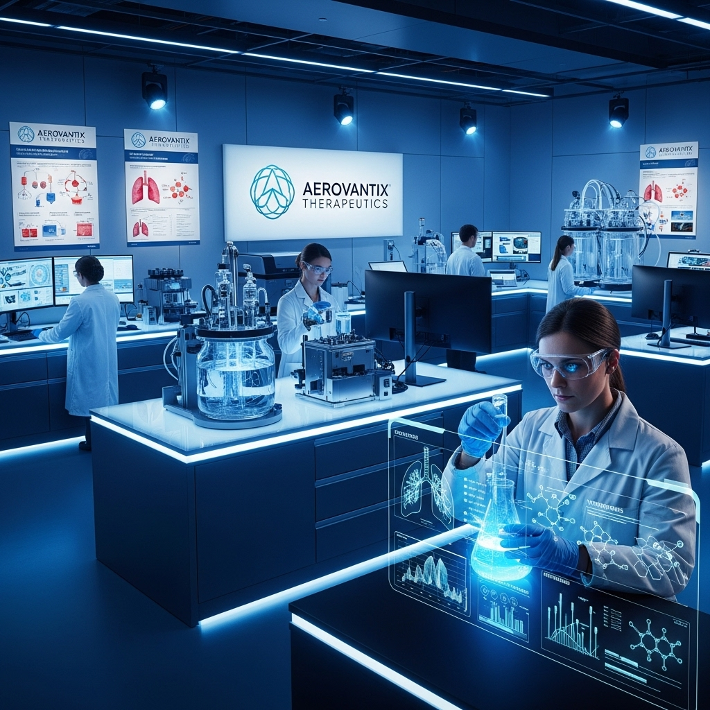 Pfizer vet to lead 1 new phase 3-ready biotech as CEO 4 A modern laboratory setting representing the research at Aerovantix Therapeutics with a focus on respiratory science.