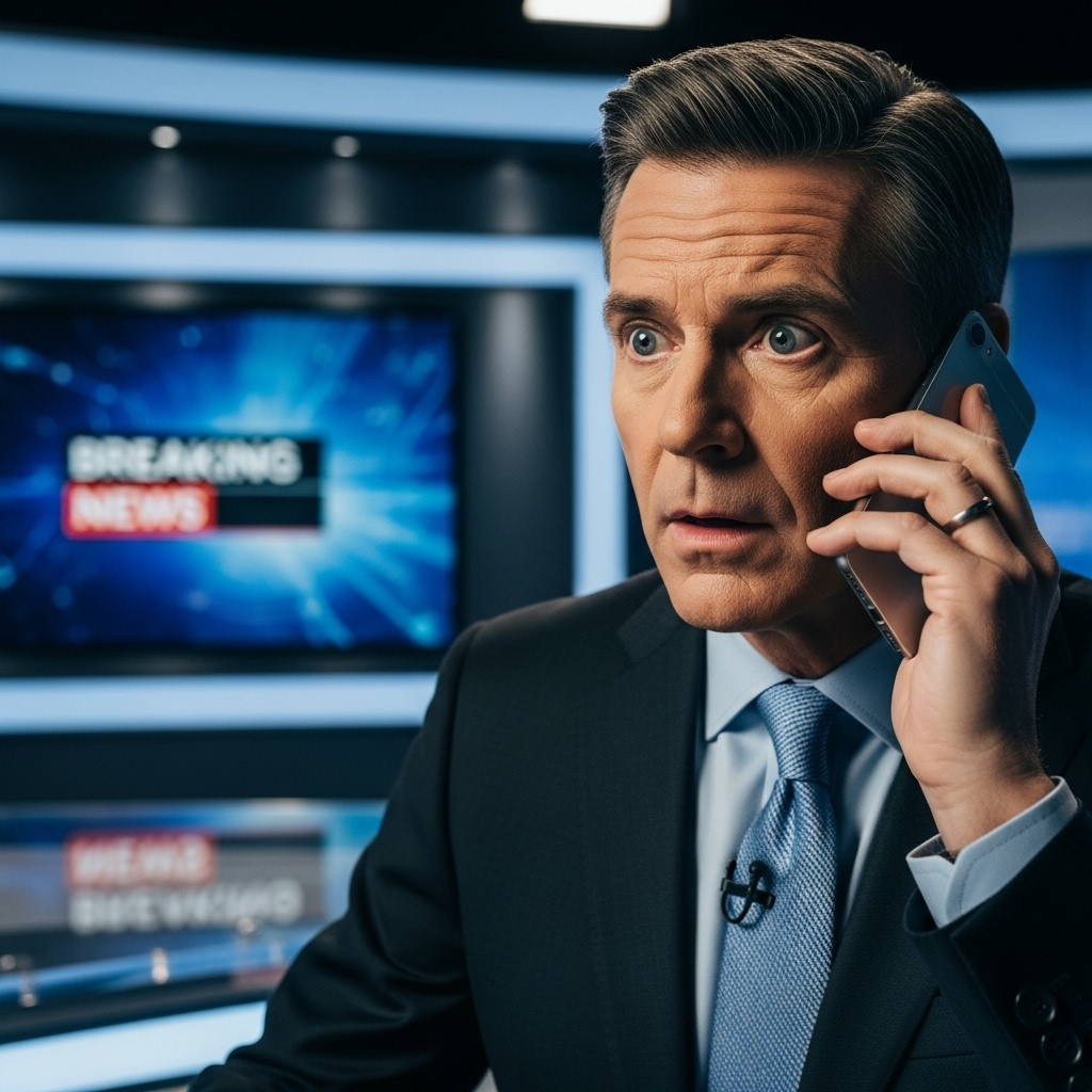 Trump Honors 1 Slain Activist in Call to News Anchor 2 A national news anchor on a television set, looking surprised while listening intently to a phone call.