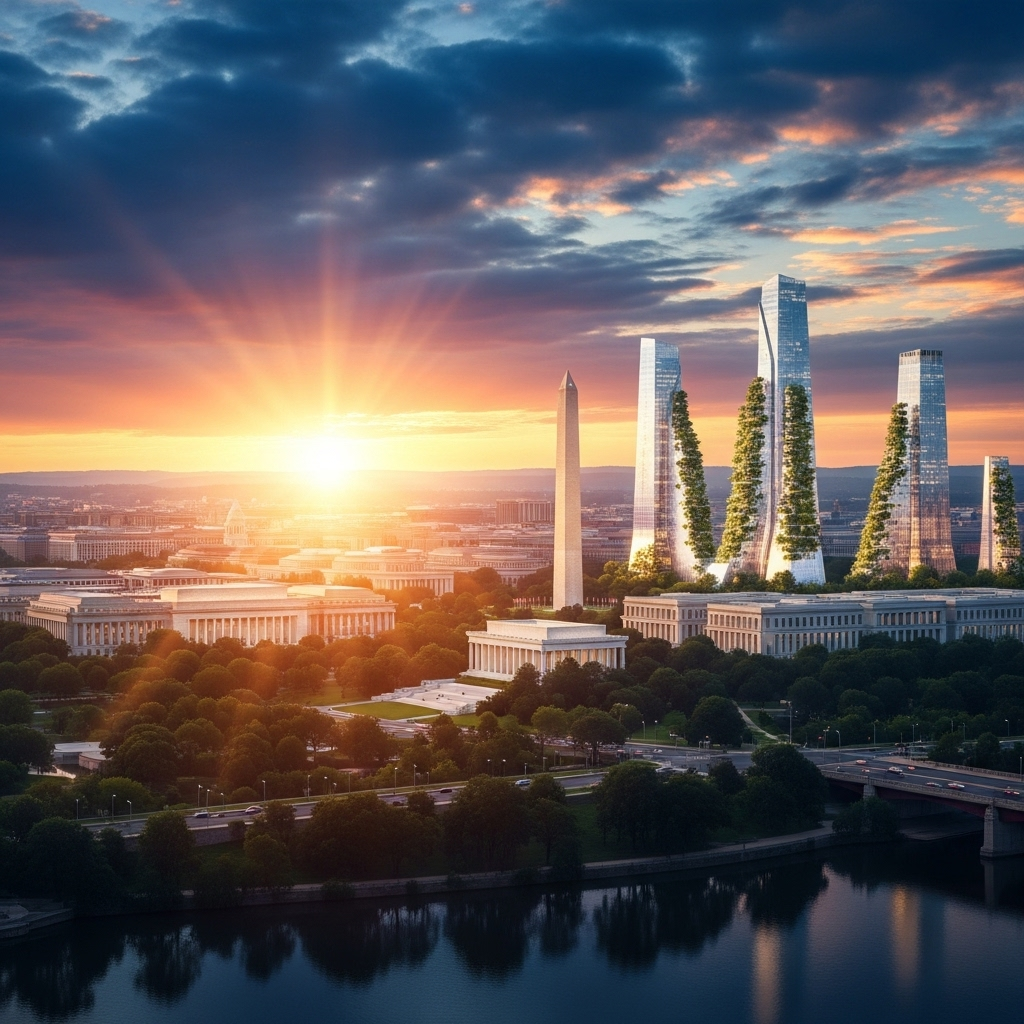 Trump's direct control of DC police: 1 key power expires 4 A panoramic view of the Washington D.C. skyline, symbolizing the future of the city's autonomy after the expiration of trump's direct control.