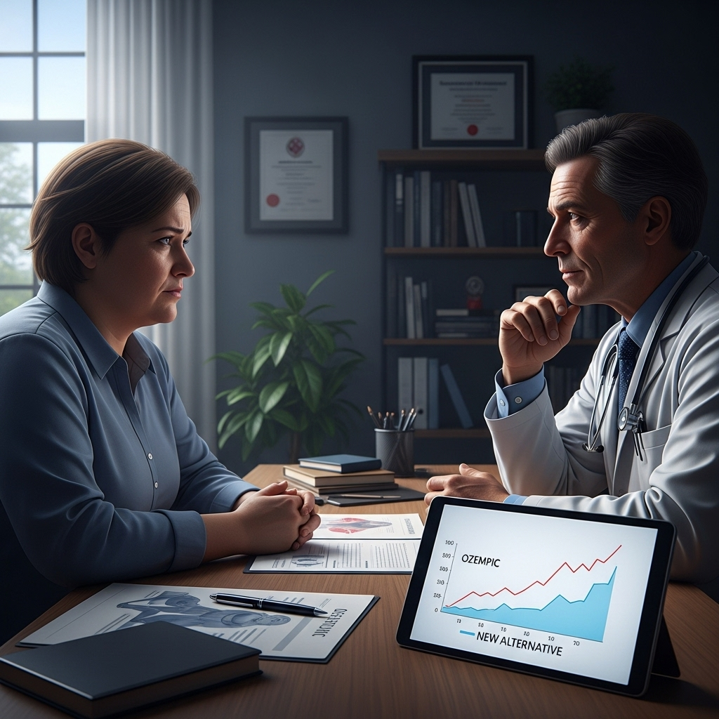 Ozempic's Outcome: Can This 1 New Drug Offer Better? 4 A patient consulting with a doctor about their health goals, considering the potential of Ozempic's outcome versus new alternatives.