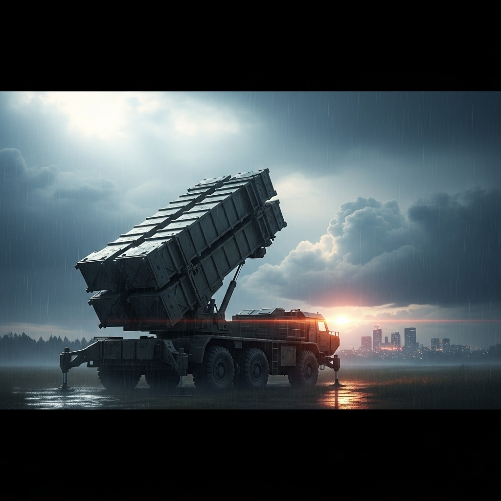 us respond: Zelenskyy Demands Action After 51 Killed 4 A Patriot missile defense system launcher, illustrating the technology Ukraine is requesting as the us respond to their pleas.