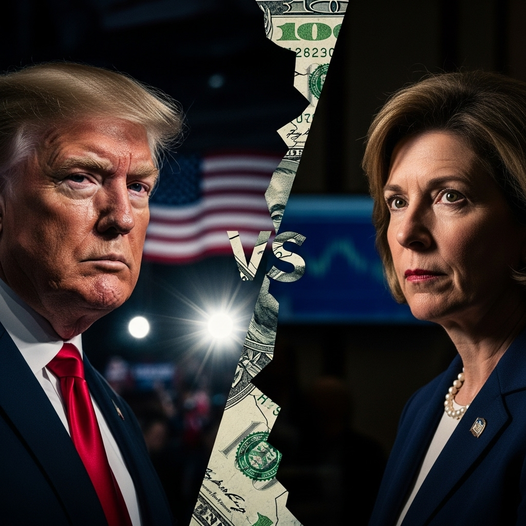 Trump’s Bid to Oust Fed Gov. Lisa Cook: 1 Judge Rules 3 A photo montage of Donald Trump and Federal Reserve Governor Lisa Cook, illustrating the political conflict behind trump's bid.