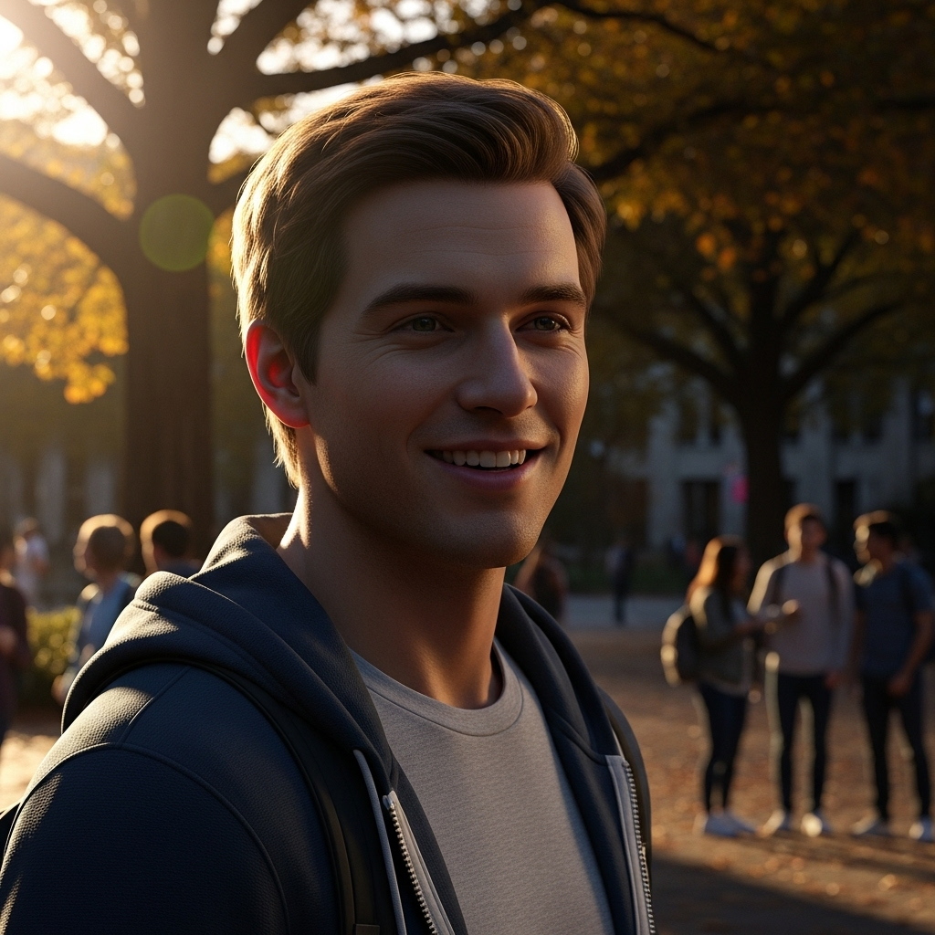 Mystery donor: £100k reward for missing UK student 2 A photo of the missing student, Alex Carter, smiling in a university setting.