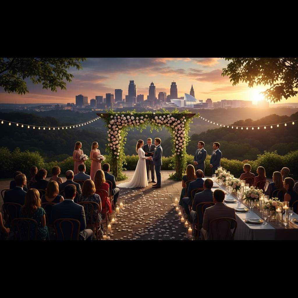 longtime love: 1 'Modern Family' Star Marries in KC 2 A picturesque view of the wedding venue in Kansas City, celebrating Eric Stonestreet and Lindsay Schweitzer's longtime love.