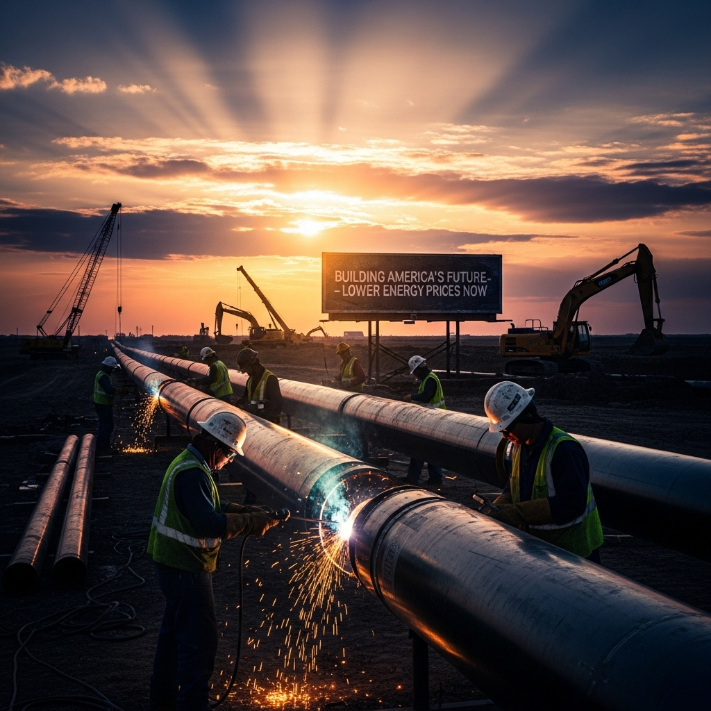Trump's Energy Price Promise: 5 Ways He Could Lower Costs 3 A pipeline under construction, symbolizing the infrastructure reform central to Trump's energy price promise.