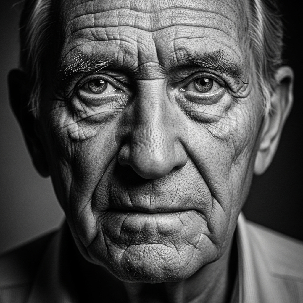 Stunning Shots: See 3 Stars Vying for Photo Awards 4 A powerful black and white portrait, one of Marcus Thorne's stunning shots of an elderly man with expressive eyes.
