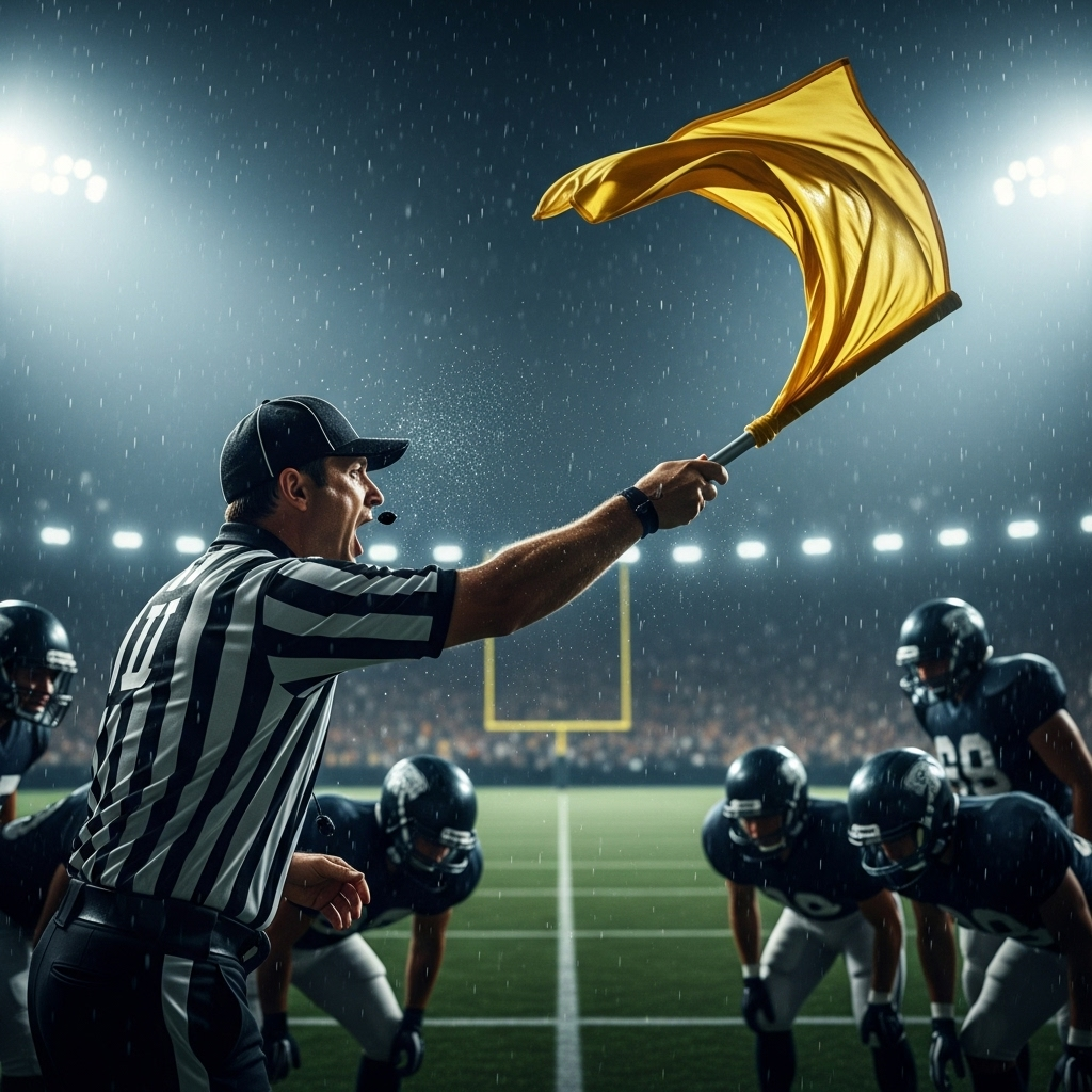 Upset Loss: Florida Legend Slams 3 'Stupid' Behaviors 3 A referee throwing a penalty flag on the field, contributing to an eventual upset loss.