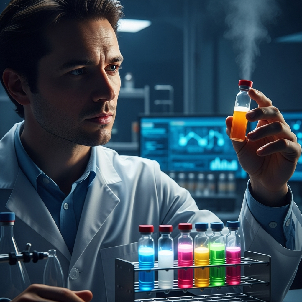 New Drugs: 1 Major FDA Change Under Trump to Watch 2 A scientist in a lab coat examining vials representing the development of new drugs.