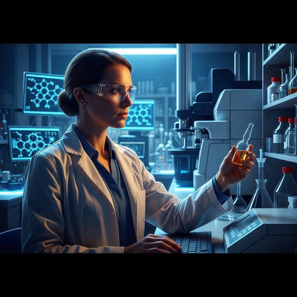 UK drugs sector hit by Merck's scrapped £1bn expansion 4 A scientist in a lab, symbolizing the talent and potential of the uk drugs sector.